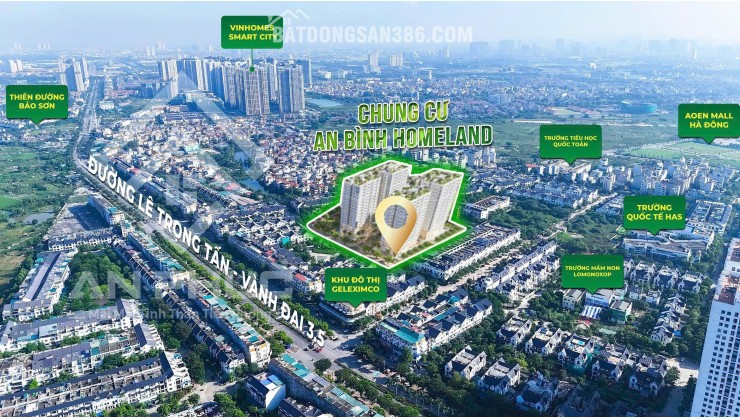 ĐẶT CHỖ AN BÌNH HOMELAND, VỊ TRÍ QUÁ ĐẸP GẦN SIÊU THỊ AEON MAILL HÀ ĐÔNG